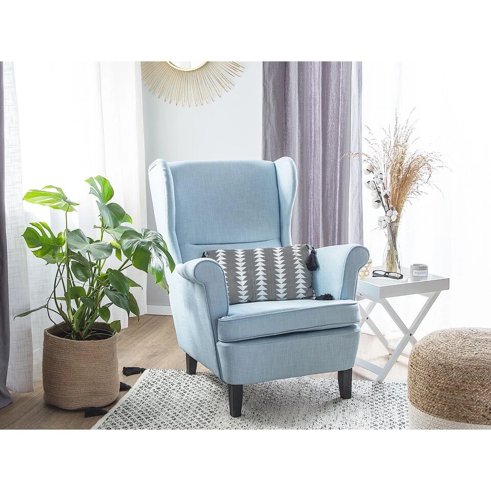 Beliani Oorfauteuil ABSON - Blauw Polyester - Afbeelding 2