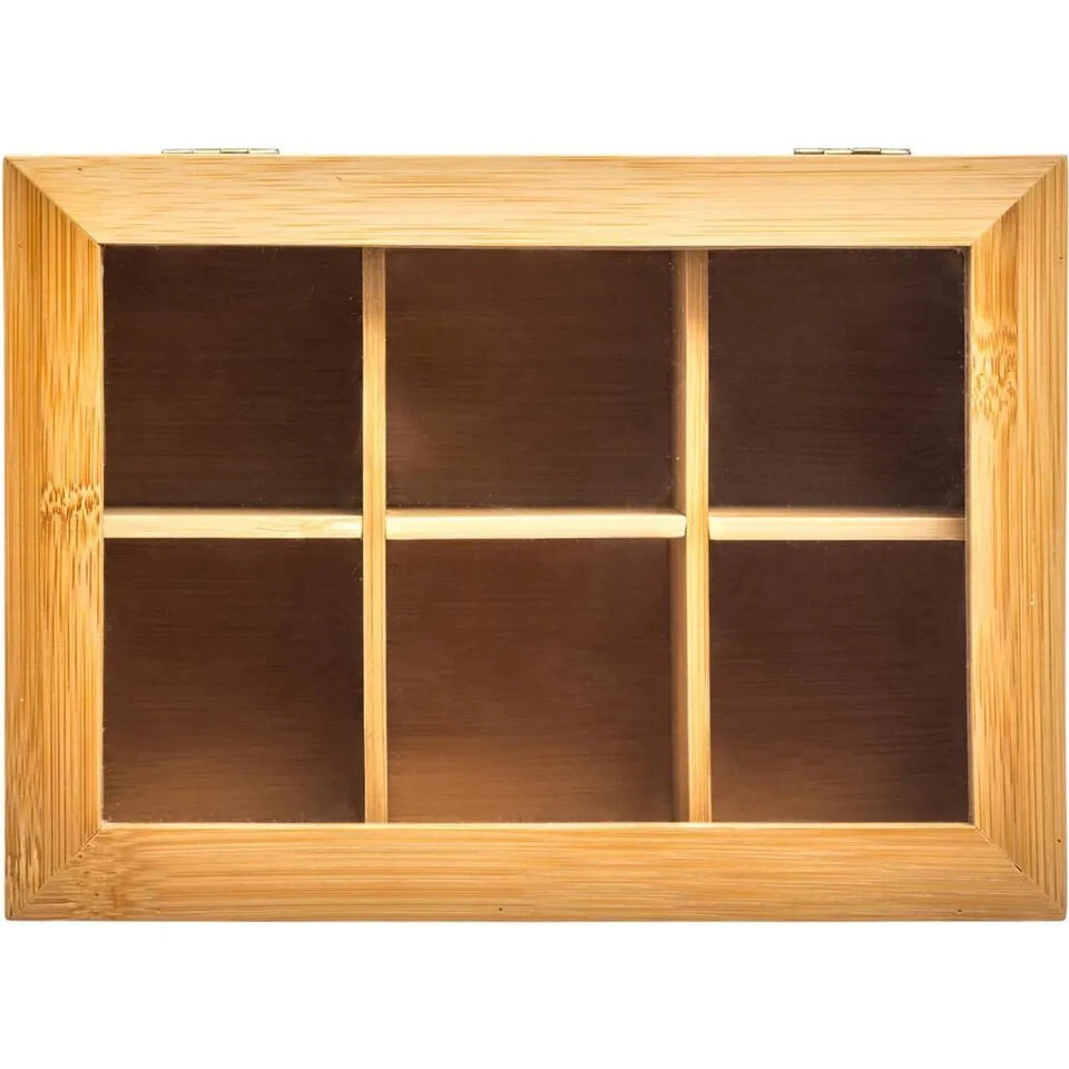 Secret De Gourmet Theedoos - 6-vaks - Bamboe Hout - 22 X 15 Cm - Afbeelding 3