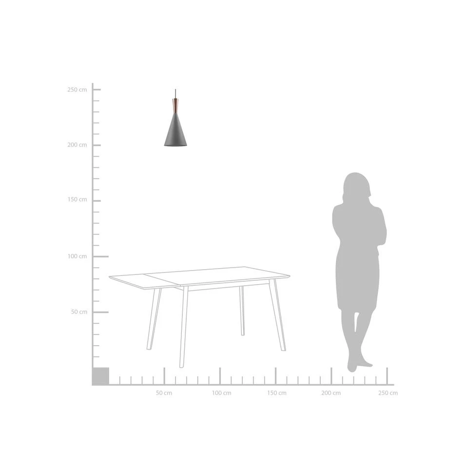 Beliani Hanglamp TAGUS - Grijs Aluminium - Afbeelding 4