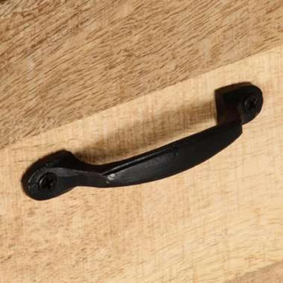 VidaXL Tv-meubel 130x30x45 Cm Massief Mangohout - Afbeelding 2