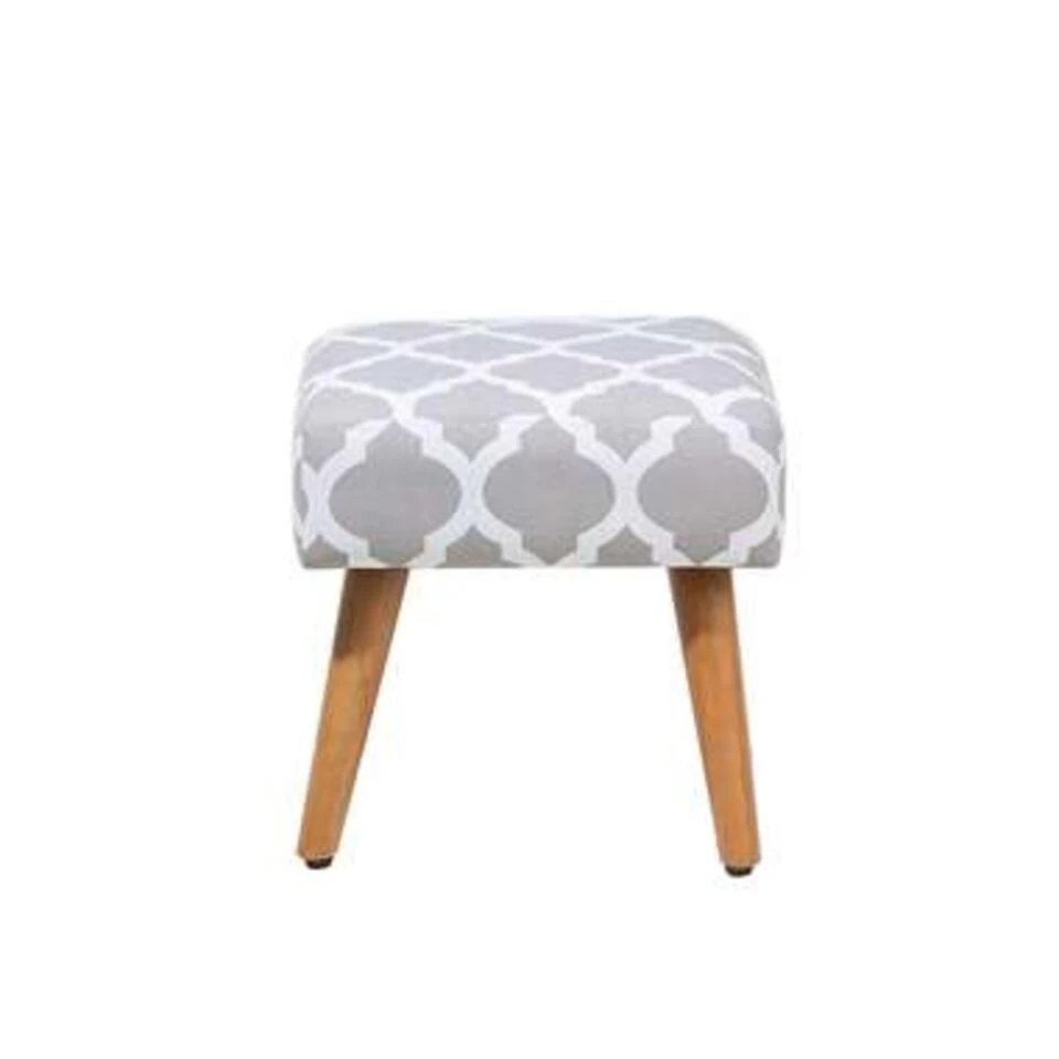 Beliani Hocker OSAGE - Grijs Katoen - Afbeelding 3