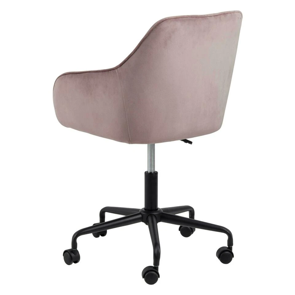 Sohome Bureaustoel Otto - Velvet - Dusty Rose - Afbeelding 4