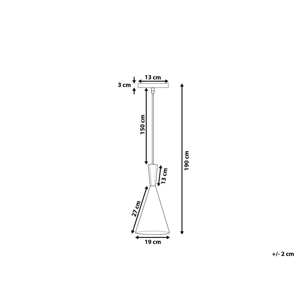 Beliani Hanglamp TAGUS - Grijs Aluminium - Afbeelding 3