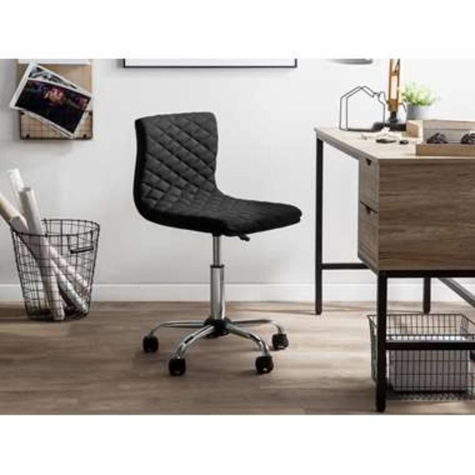 Beliani Bureaustoel ORLANDO - Zwart Polyester - Afbeelding 2