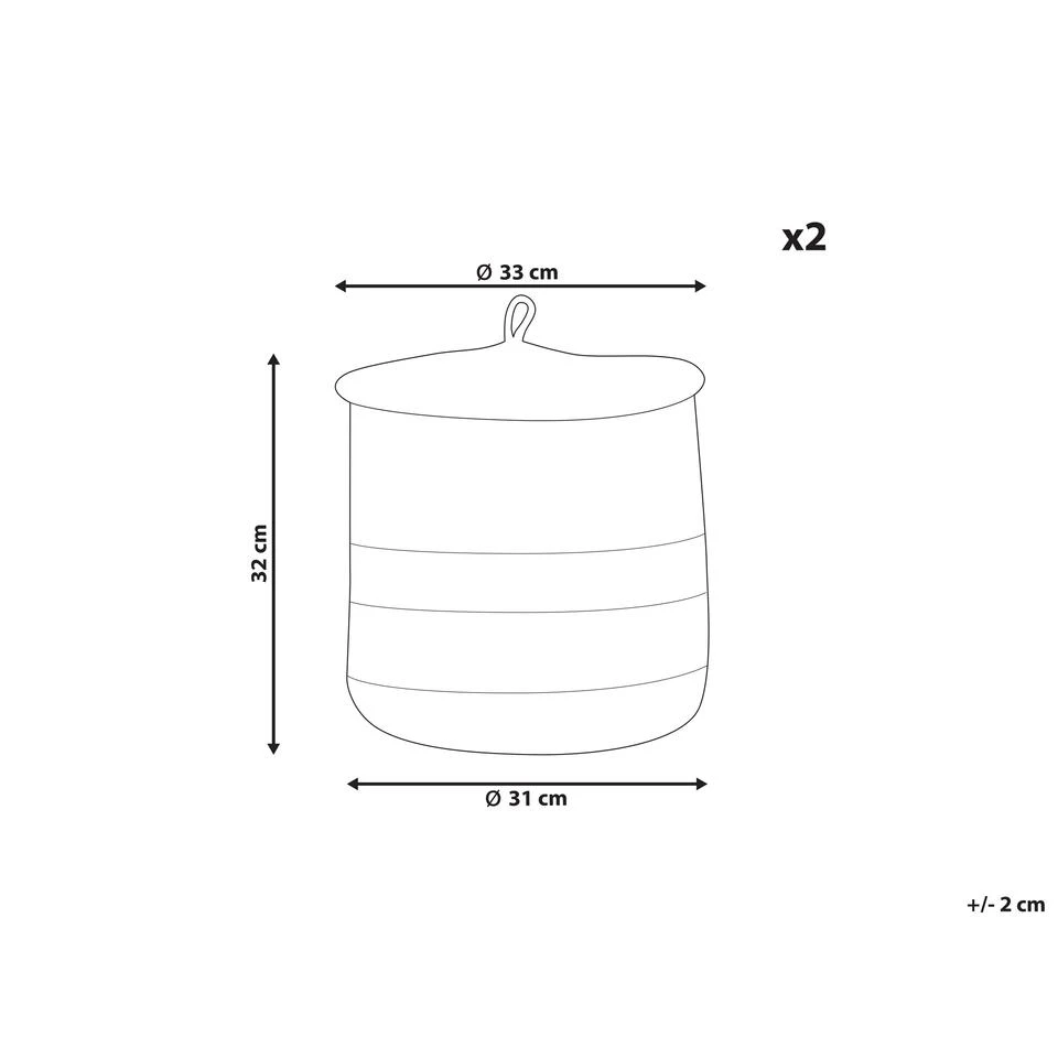 Beliani Mand SILOPI - Beige Katoen - Afbeelding 3