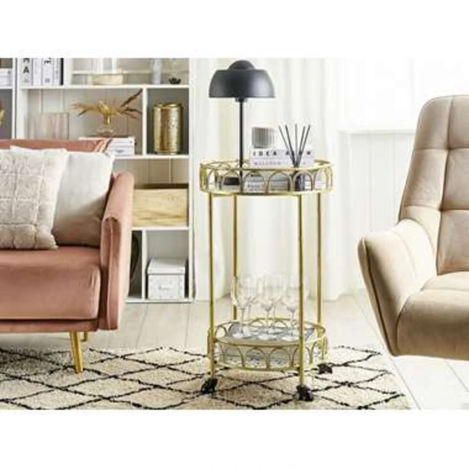 Beliani Keukentrolley SHAFTER - Goud Ijzer - Afbeelding 2