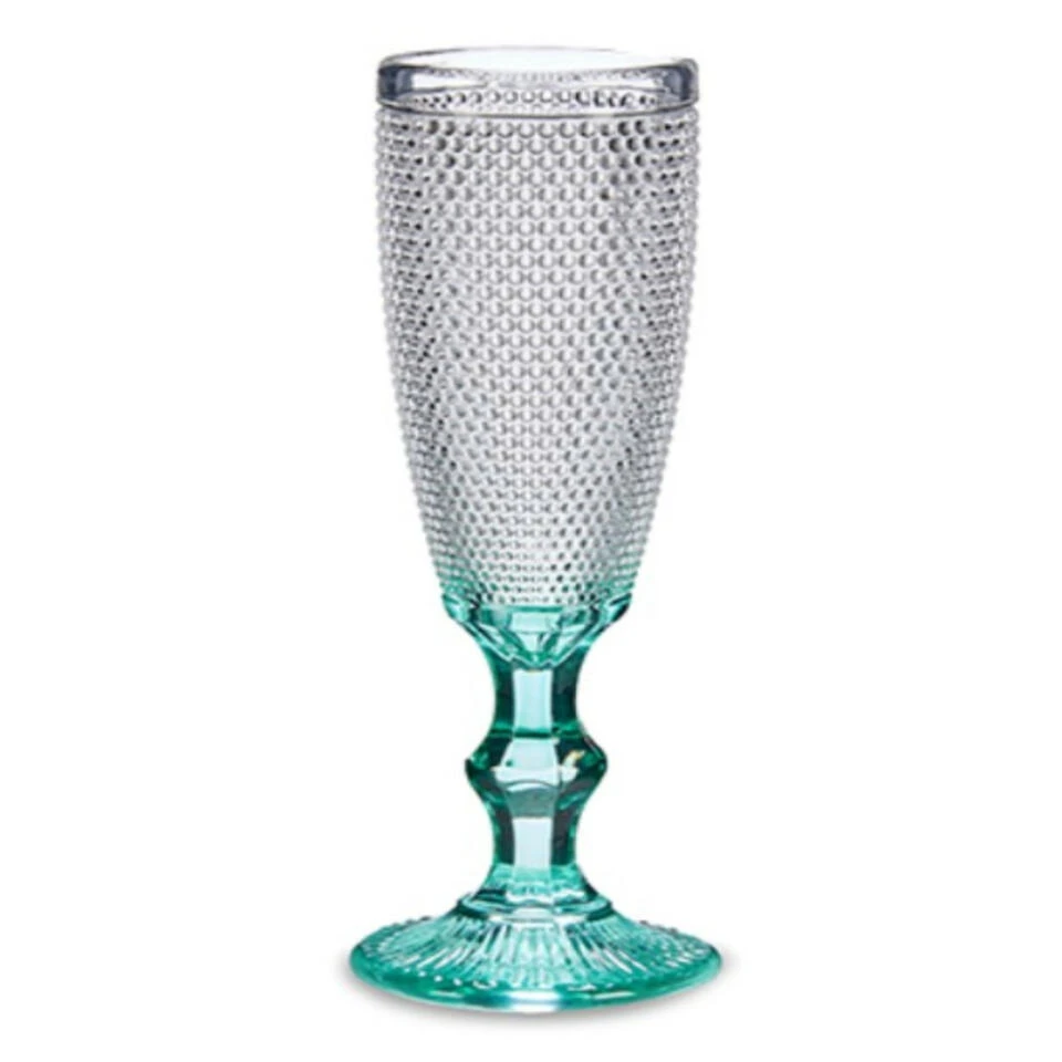 Vivalto - Luxe Champagneglazen Monaco Serie Set 6x Blauwe Voet 180 Ml - Afbeelding 2