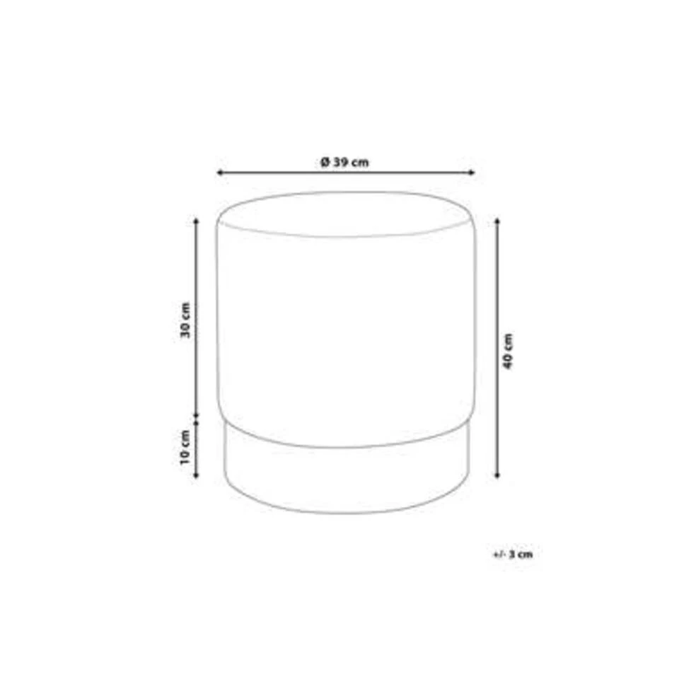 Beliani Poef SOPHIA - Grijs Fluweel - Afbeelding 3